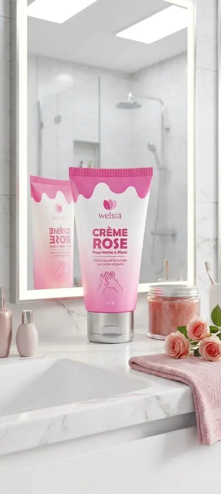 كريم لليدين و القدمين Crème rose mains et pieds Welsia